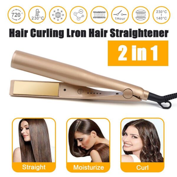 2-in-1 Twist Hair Curling&Straightening Iron Hair Straightener Hair Curler  Curling Iron Styling Tool – 
